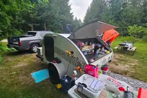 Daniel's Little guy 6 wide Micro Trailer with most harley davidson hauling capability