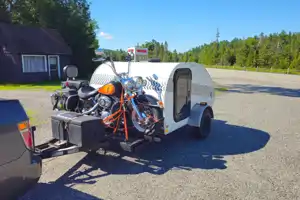Daniel's Little guy 6 wide Micro Trailer with most harley davidson hauling capability