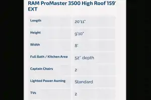 Norman's Luxury RAM ProMaster 3500 Campervan