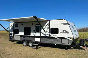 Hideaway RV rentals Fur baby friendly Jayco jay flight 264bh