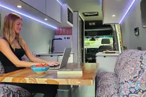 Off-Grid Luxury Sprinter 2024 conversion, Full Shower and Kitchen