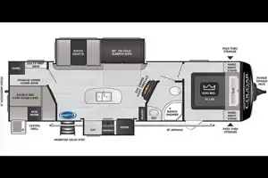 Half ton and family friendly Keystone Cougar 31 BHKWE Travel Trailer