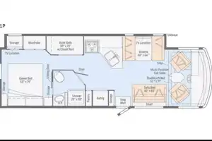 31 foot class A great for group travel or family’s with kids