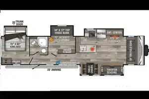 SPORTSMEN DESTINATION w/ Private King Master, Bunks & Residential Fridge!