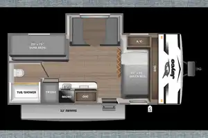 JAY FLIGHT SLX, SUV towable w/ Queen Bed, Bunks, Dinette, Slide-out & Solar!