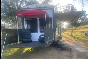 2021 30ft. Toy hauler with free kayaks and paddle boards