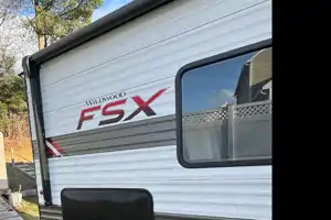 Pettie Family-Size Forest River Wildwood FSX 179DBK Travel Trailer