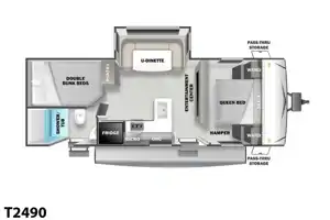 Rv Rentals Way of Life's Forest River EVO T2490 Travel Trailer CE1