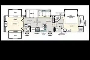 Spacious 5th Wheel with Incredible Bunkroom Floorplan!