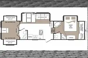 333-DB Montanan Bunk Room with two bathrooms (sleeps 10) Turn Key Package Available