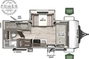20BHS Lightweight Travel Trailer w/Unlimited Miles 2022 Flagstaff E-Pro 