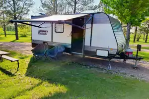 Kid Approved Camper Rental with Fireplace