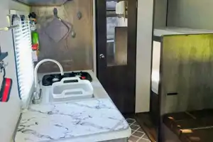 Kid Approved Camper Rental with Fireplace