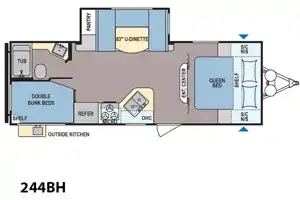 Family Fun Rv Rentals Way of Life's Dutchmen Coleman Lantern - 2 room bunkbed Travel Trailer LC1