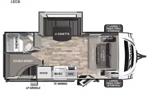 Perfect for families! 2024 Forest River Vibe 18' Trailer