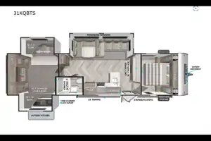 Fireside RV's 2023 Forest River Salem Platinum 31KQBTS Bunkhouse - LMI2008