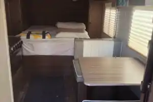 Singles, Couples, Small Family. Queen Bed plus room for littles! Delivery!