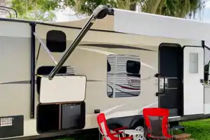 PEAK N’ C Adventures Pet friendly Jayco Bunkhouse Travel Trailer