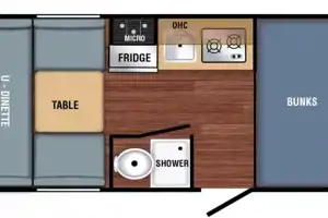 Braxton Bushwacker 17BH Micro Trailer, Sleeps 4! 