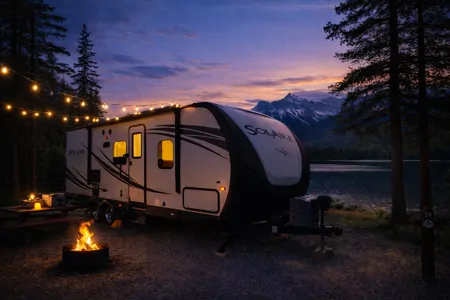 Family Adventure RV w/ 55” Projector | Luxury • Bunks • Half Ton Towable