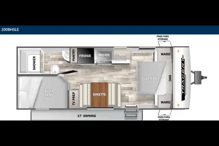 Tiny Home-Pathfinder Bunkhouse: Lightweight & Ready for Adventure Tracer 200BHSLE