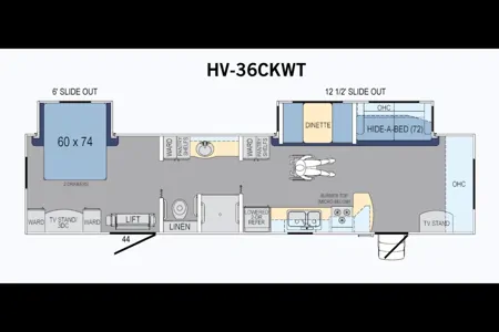 Wheelchair accessible RV travel trailer