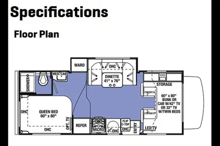 Fleet #C9 Class C with Dinette Slideout – Spacious Luxury for Families (Sleeps 4 Adults, 2 Children)