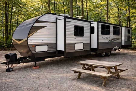 Meet "Priscilla" - Forest River Aurora Travel Trailer