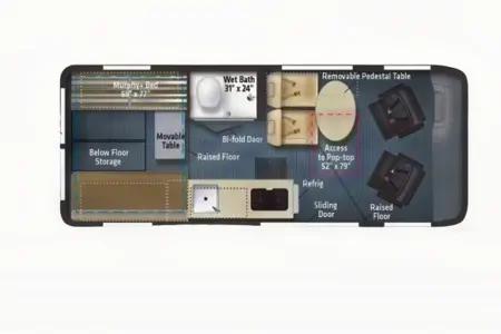2023 Winnebago Solis 59PX — Seats & Sleeps 4 — Pop‑Top • A/C • Generator • Fully Self‑Contained