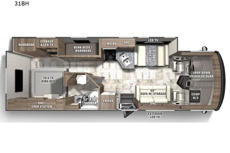 A01 - 10 Person w/ Bunk - The RV Rental Factory