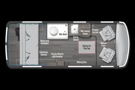 2024 Winnebago Roam 59RZPT | The Only Open-Concept Pop-Top Class B Starlink