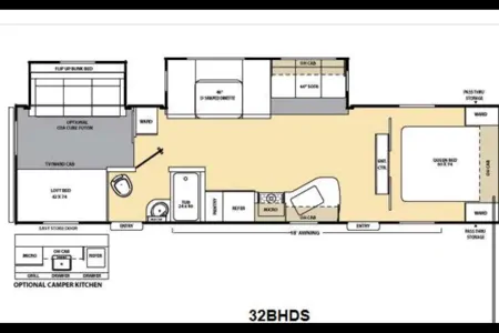 Fully Stocked with Bunk Room, 2 Slides, and Outdoor Kitchen