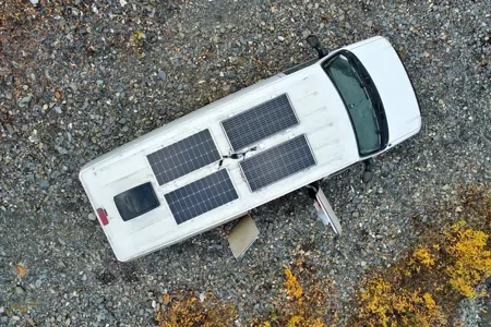 Heated! XL Bed (6ft 8" long) Solar-Powered Cozy Modern Cabin on Wheels!