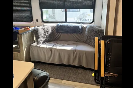 Linda’s 2022 travel trailer with bunkhouse & outdoor kitchen