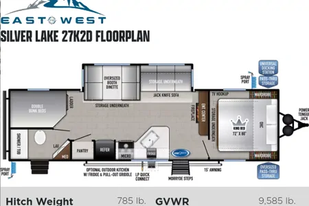 Silver Lake 1 w/Bunks: Delivery Available ($85):No Prep Fee: Equipped