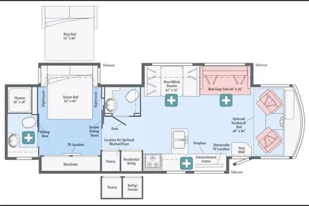 2019 Winnebago Sunova 36Z – Luxury Class A with 1.5 Baths