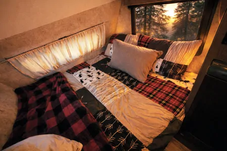 Cozy Red Winnie Drop • Not your typical travel trailer