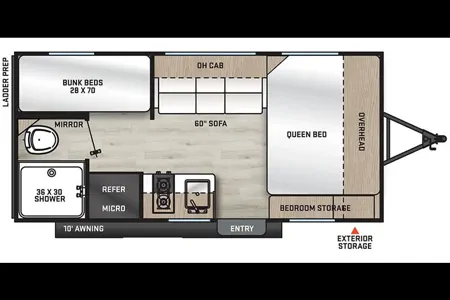 2024 Catalina Sleeps 5 With Bunk Beds!