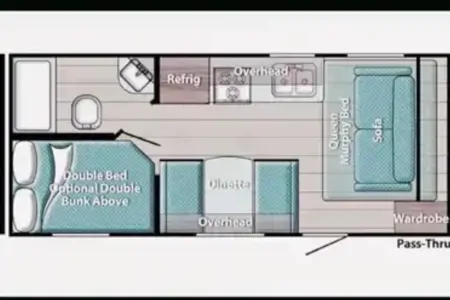 Bunkhaus-Boden Travel Trailer Gulf Stream 2022 Ameri-lite 197BH(Easy to Tow/Family Bunkhouse)