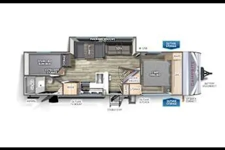 John's Forest River Campsite Reserve 26CJ Travel Trailer