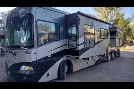 Stella - our luxury motorhome named after our English Mastiff
