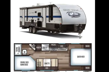 Lion Grey wolf 2019 Greywolf 22MKSE  Travel Trailer