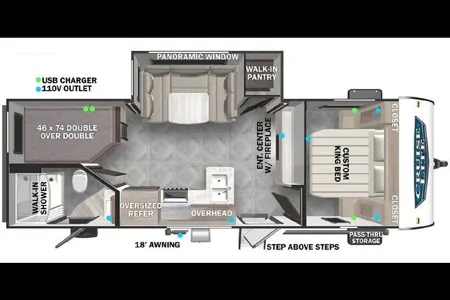 Family Bunkhouse Forest River Wildwood X-Lite 240BHXL
