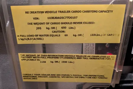 Light Weight SUV Towable 2400lbs dry weight