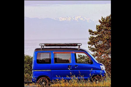 Tanuki, Island Micro Campers. Vintage Japanese Kei Truck (Daihatsu Hijet).