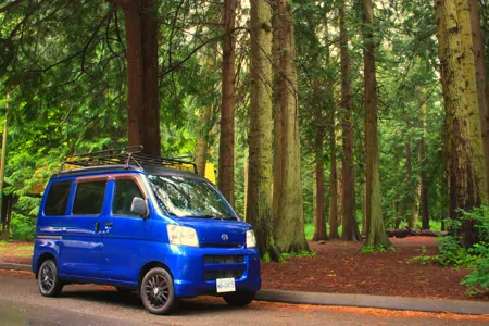 Tanuki, Island Micro Campers. Vintage Japanese Kei Truck (Daihatsu Hijet).