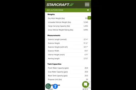 Derick's Starcraft Autumn ridge Travel Trailer