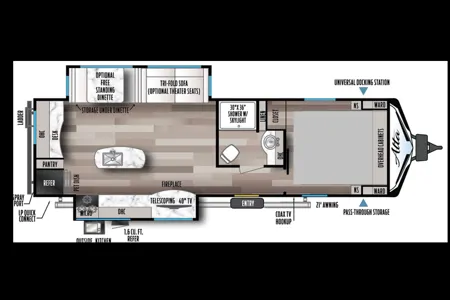 Radway’s East to West 2810 KIK  33’8” Travel Trailer