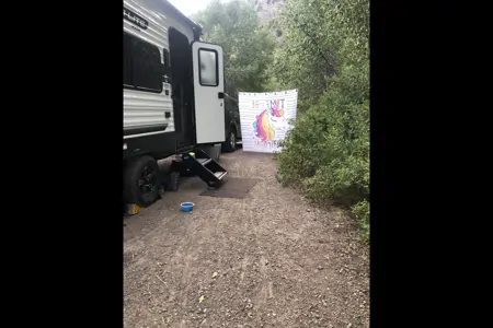 Gena’s New Horizons-Sunset Park RV Sun Lite 21TH Toy Hauler