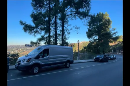 All-Electric 2023 Ford Camper van with Wifi, Office & Comforts!